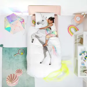 Comforter cover and pillowcase for children Snurk Unicorn image-3