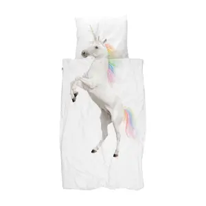 Comforter cover and pillowcase for children Snurk Unicorn image-0