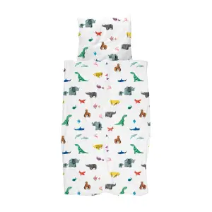 Baby jersey fitted sheet Snurk Paper Zoo image-0
