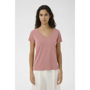 T-shirt da donna con scollo a V Soaked in Luxury Columbine image-3