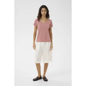 T-shirt da donna con scollo a V Soaked in Luxury Columbine image-5