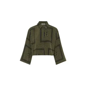 Women's long sleeve blouse Soaked in Luxury SLTopaz image-1