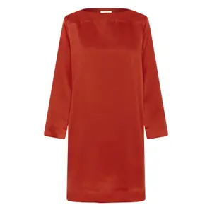 Long sleeve boat neck dress for women Soaked in Luxury Liva image-0