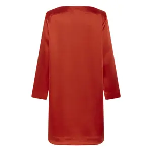 Long sleeve boat neck dress for women Soaked in Luxury Liva image-1