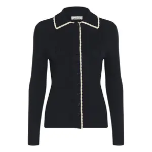 Women's Polo Neck Cardigan Soaked in Luxury SLLysandra image-0
