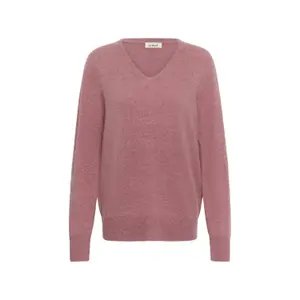 Women's V-Neck Sweater Soaked in Luxury SLSida image-0