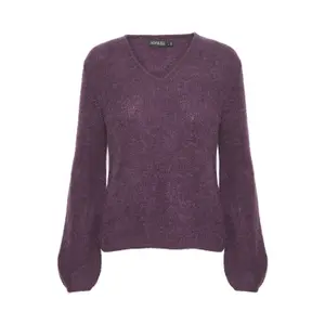 Camisola de manga comprida com decote em V para mulher Soaked in Luxury Tuesday image-0