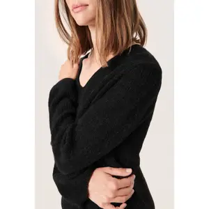 Camisola de manga comprida com decote em V para mulher Soaked in Luxury Tuesday image-3