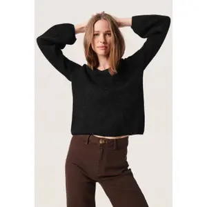 Camisola de manga comprida com decote em V para mulher Soaked in Luxury Tuesday image-2