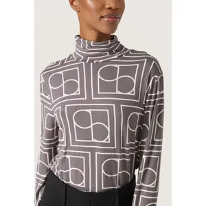 Jersey de cuello alto para mujer Soaked in Luxury Hanadi image-5