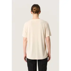 T-shirt com decote em V para mulher Soaked in Luxury Columbine Loose fit image-3