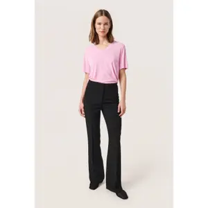 T-shirt com decote em V para mulher Soaked in Luxury Columbine Loose fit image-4