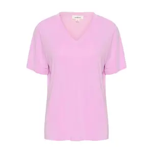 T-shirt com decote em V para mulher Soaked in Luxury Columbine Loose fit image-0