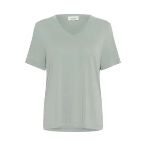 T-shirt com decote em V para mulher Soaked in Luxury Columbine Loose fit image-0