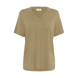 T-shirt com decote em V para mulher Soaked in Luxury Columbine Loose fit image-0