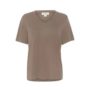 T-shirt com decote em V para mulher Soaked in Luxury Columbine Loose fit image-0