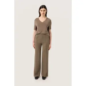 T-shirt com decote em V para mulher Soaked in Luxury Columbine Loose fit image-1
