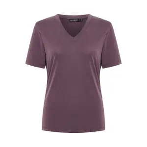 Dames-T-shirt met v-hals Soaked in Luxury Columbine image-0