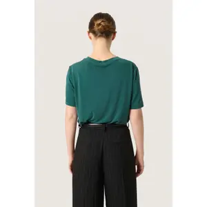 T-shirt com decote em V para mulher Soaked in Luxury Columbine Loose fit image-3