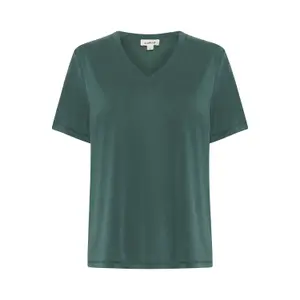 T-shirt com decote em V para mulher Soaked in Luxury Columbine Loose fit image-0