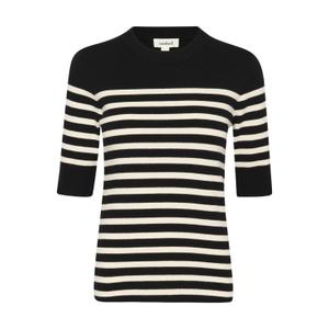 30407591-303634-sweter-w-paski-z-poldlugimi-rekawami-dla-kobiet-soaked-in-luxury-spina-black-with-white-stripe