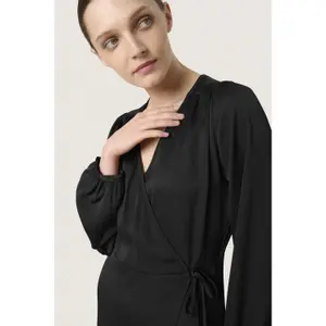 Women's long-sleeved wrap dress Soaked in Luxury Ioana Maxi image-5