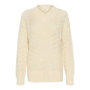 Women's V-neck sweater Soaked in Luxury Musling image-0