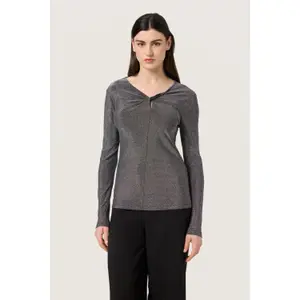Γυναικείο T-shirt με κόμπο Soaked in Luxury Skylara image-2