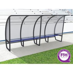 8-person capacity aluminium touch shelter Sodex Sport