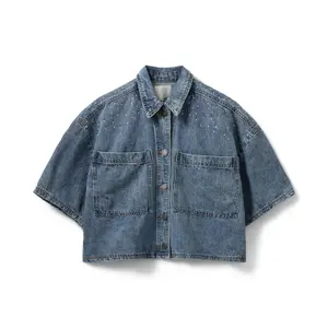 Women’s short sleeve denim shirt Sofie Schnoor AlineSW image-0