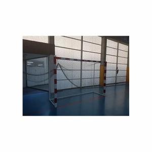 Set of 2 mobile metal futsal/handball goals with round tube base Softee Equipment image-3