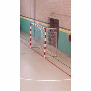Set of 2 mobile metal futsal/handball goals with round tube base Softee Equipment image-2