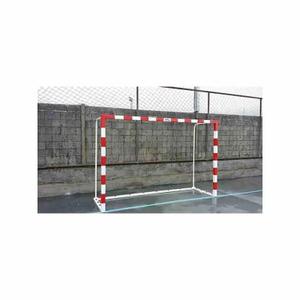 Set of 2 mobile aluminum futsal/handball goals with base Softee Equipment