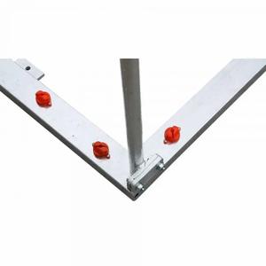 Sæt med 2 mobile futsal-/håndboldmål i galvaniseret metal med fod Softee Equipment image-2