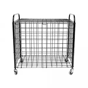 Sports Balls Transport Cart with Wheel and Foldable Steel Cover Softee