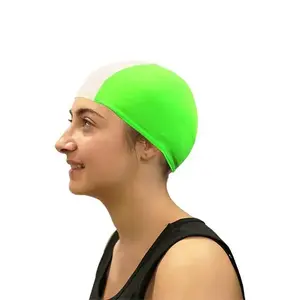 25138-vf-2-women-s-polyester-swim-cap-softee-fluorescent-green-white-one-size