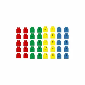 Juego de 5 casullas numeradas del 1 al 5 Softee image-0