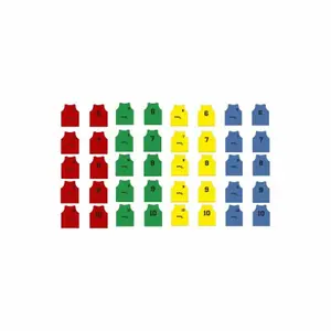 Lot of 5 Training bibs numbered from 6 to 10 Softee