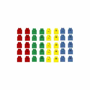 Lot of 5 Training bibs numbered from 11 to 15 Softee