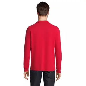 Long sleeve polo shirt Sol's Prime image-1