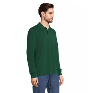 Long sleeve polo shirt Sol's Prime image-2