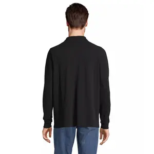 Long sleeve polo shirt Sol's Prime image-1