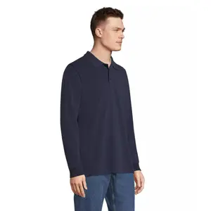 Long sleeve polo shirt Sol's Prime image-2