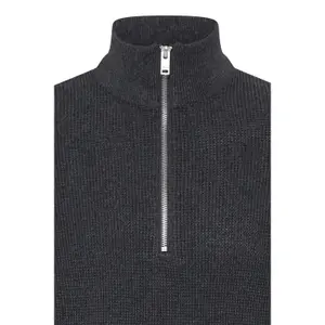 1/2 zip sweater Solid SDVian image-2