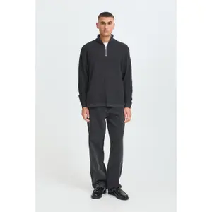 1/2 zip sweater Solid SDVian image-3