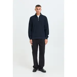 1/2 zip sweater Solid SDVian image-3