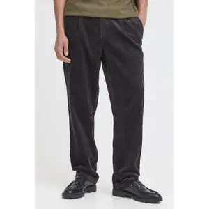 Cotton pleated elastic trousers Solid Liam image-1