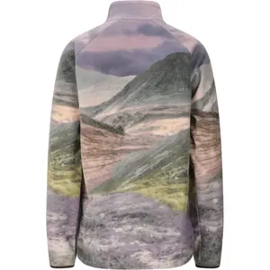 Women's 1/2 zip printed fleece SOS Exo image-1