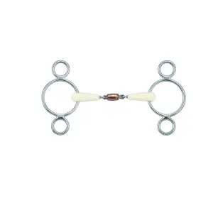 Wędzidło z podwójnym łamaniem dla koni Pessoa Soyo Happy Mouth 3