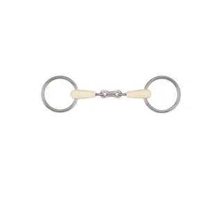 2 rings horse bit removable double joint + link Soyo Happy mouth image-0